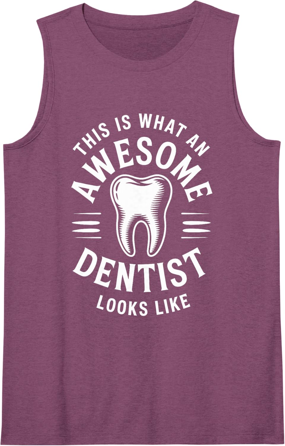 Awesome Dentist Funny Sleeveless Tank Top - Purple