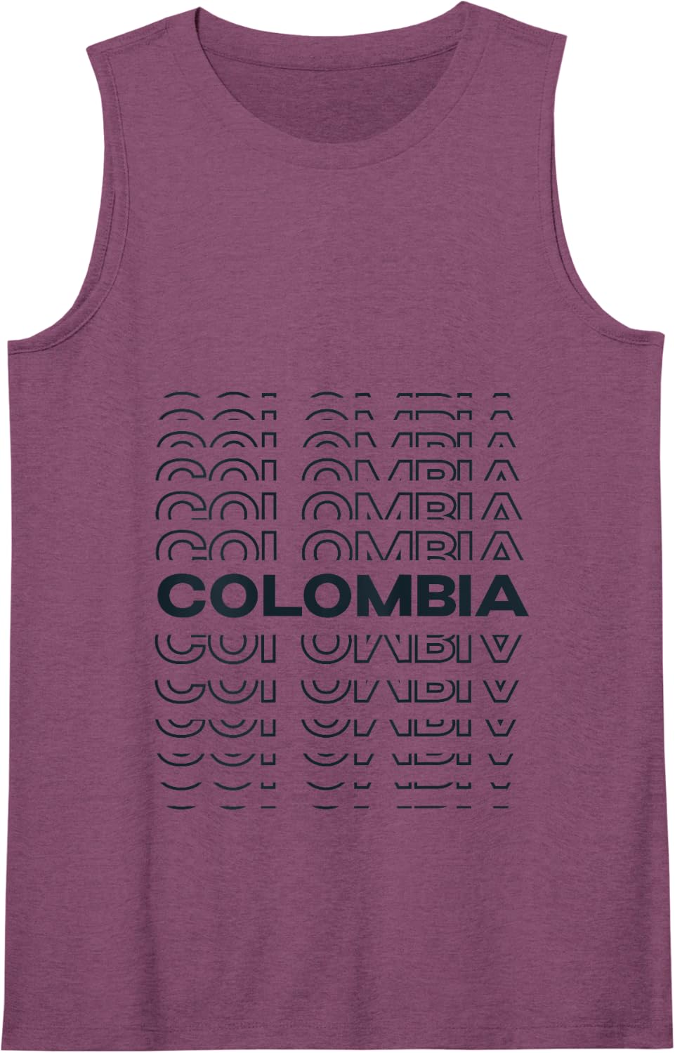 Minimalist Country - Modern Graphic Colombia Tank Top - Purple