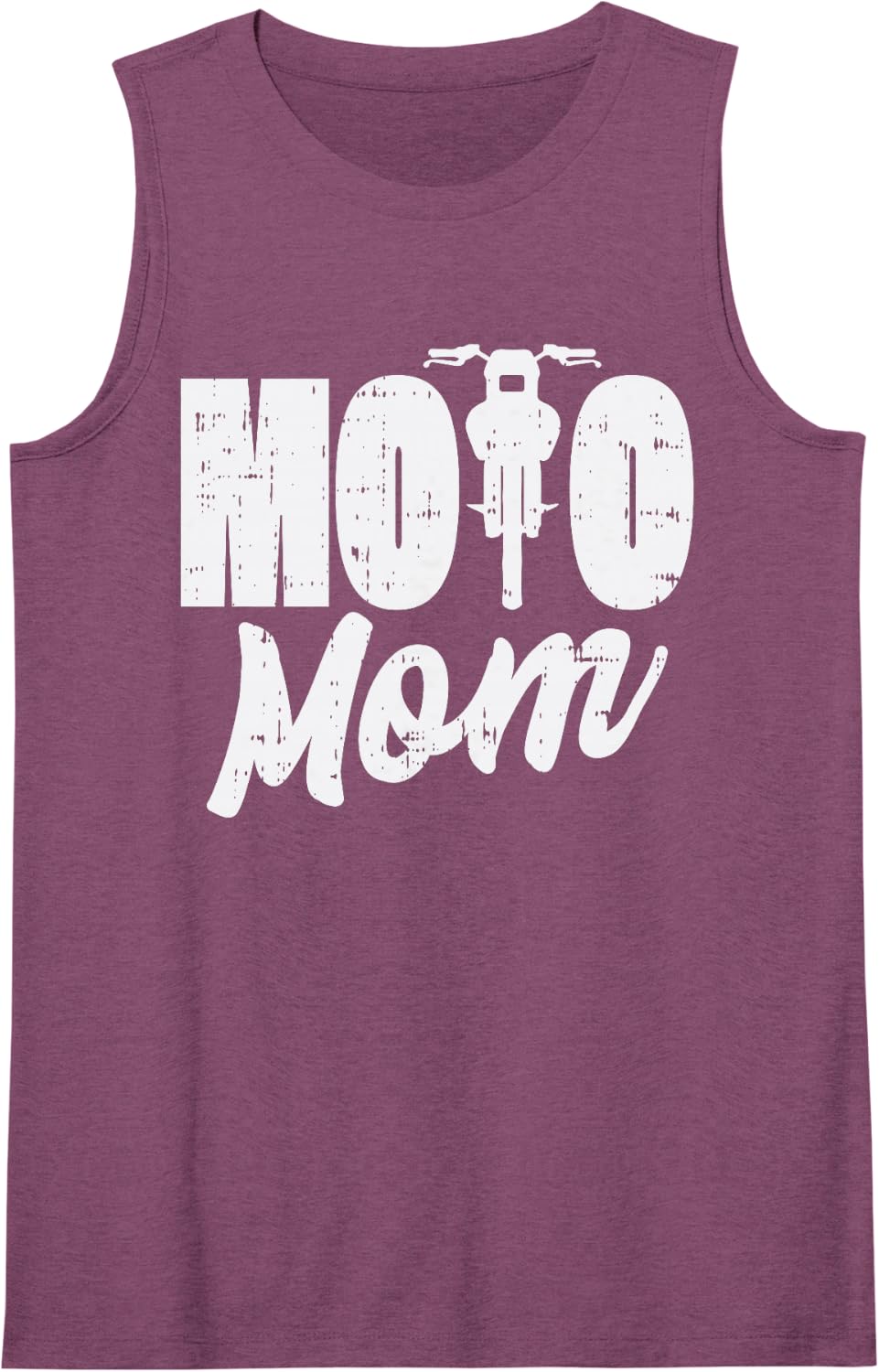 Women's Moto Mom Motorcycle Motocross Dirt Bike Racing Women Gift Sleeveless Tank Top - Purple