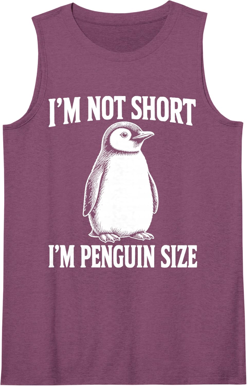 Funny Penguin Short Kids Penguins Sleeveless Tank Top - Purple
