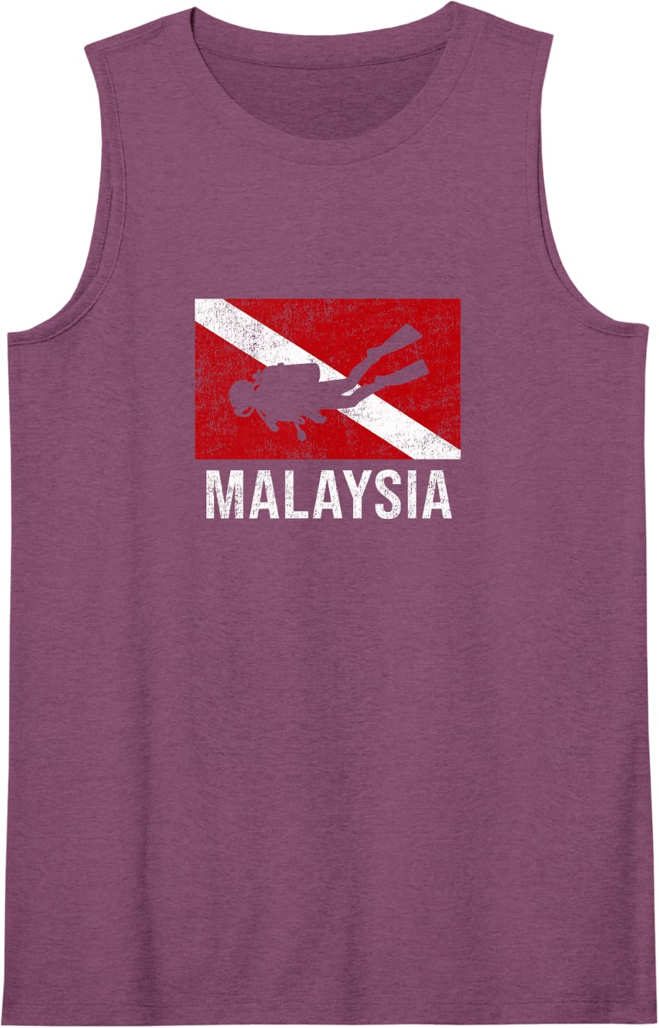 Malaysia Scuba Diving Diver Dive Flag Gift Tank Top - Purple