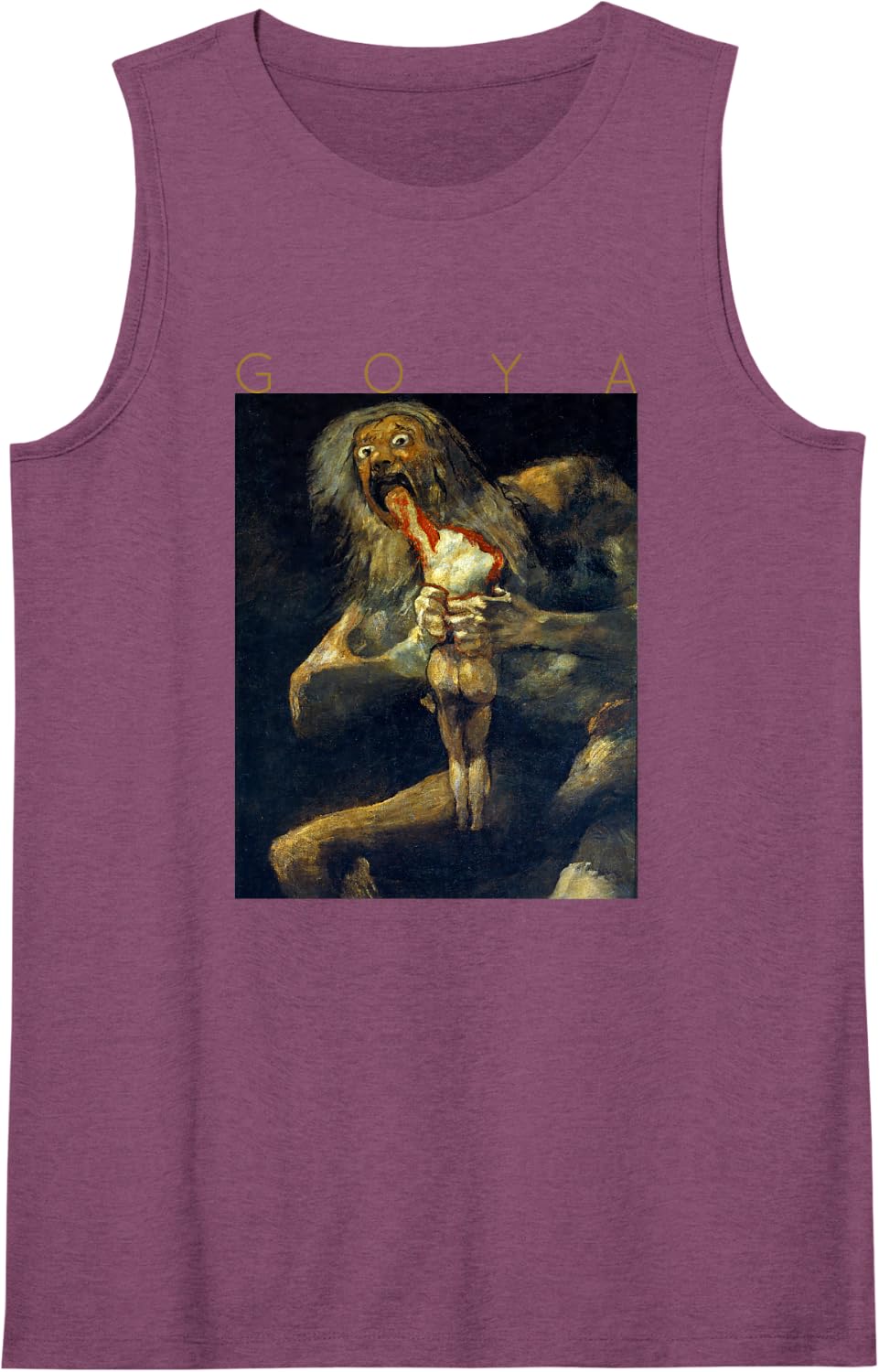 Francisco Goya - Saturn Devouring His Son - For Artists Sleeveless Tank Top - Purple