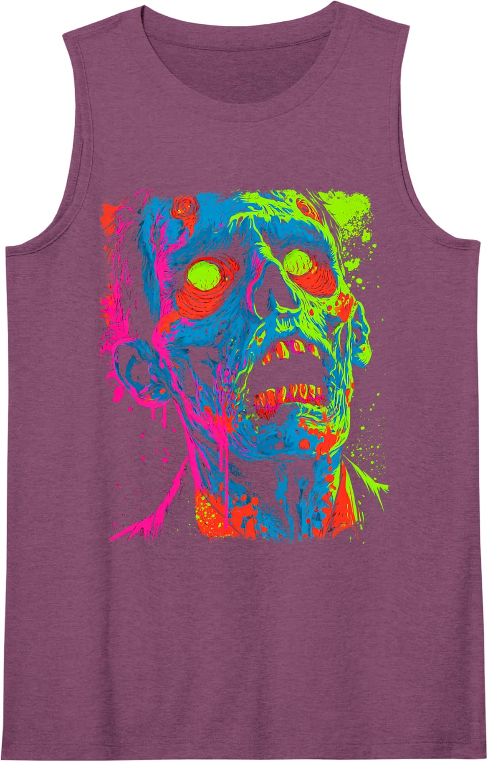 Zombie Designer Sleeveless Tank Top - Purple