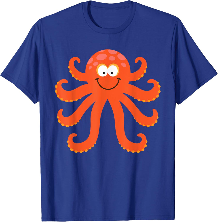 Funny Octopus Tee Sea Ocean Animal T-shirt - Royal Blue