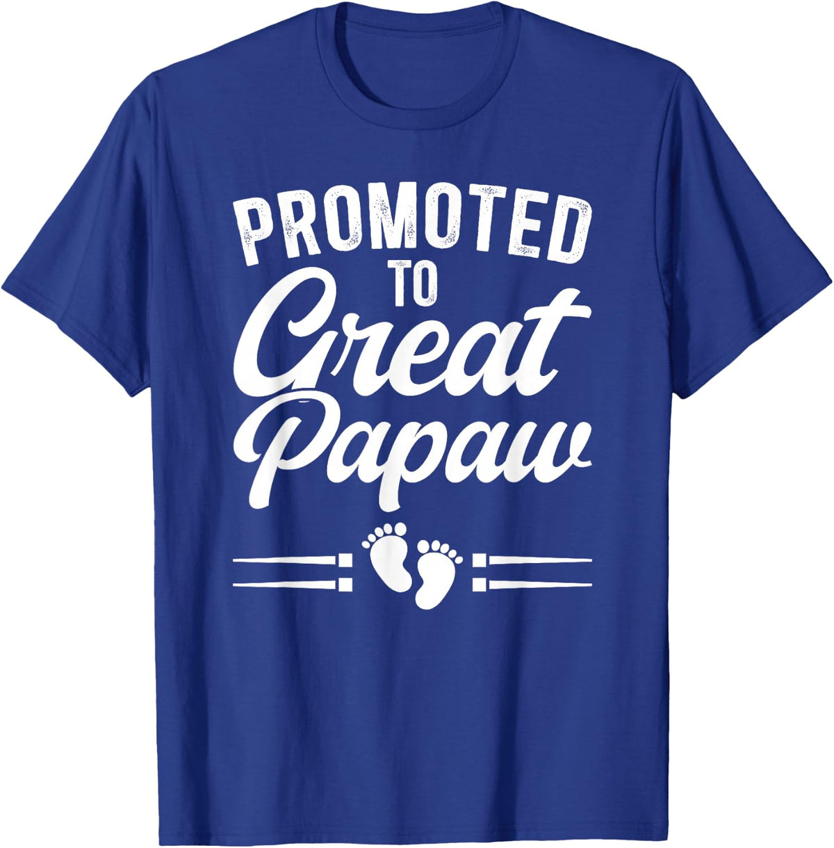Promoted to Great Papaw Future Great Papaw to Be T-Shirt - Royal Blue