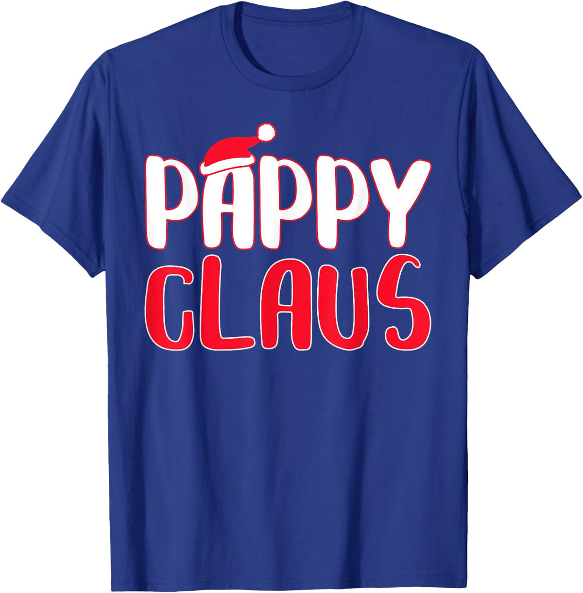 Pappy Claus Shirt Men Matching Santa Pappy Christmas Pajamas T-Shirt - Royal Blue