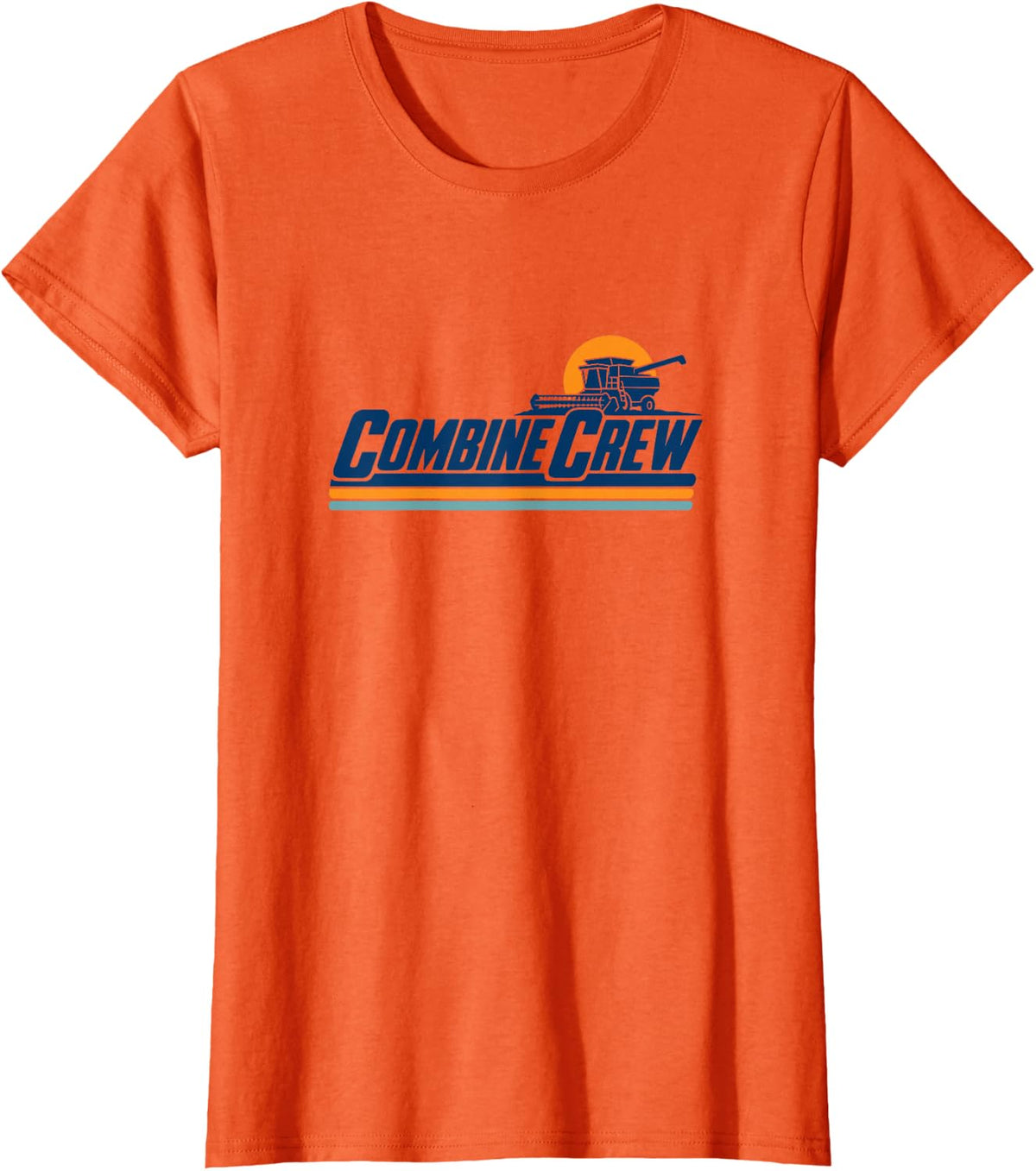 Combine Crew - Funny Combine Harvest Season Farming T-Shirt - Orange