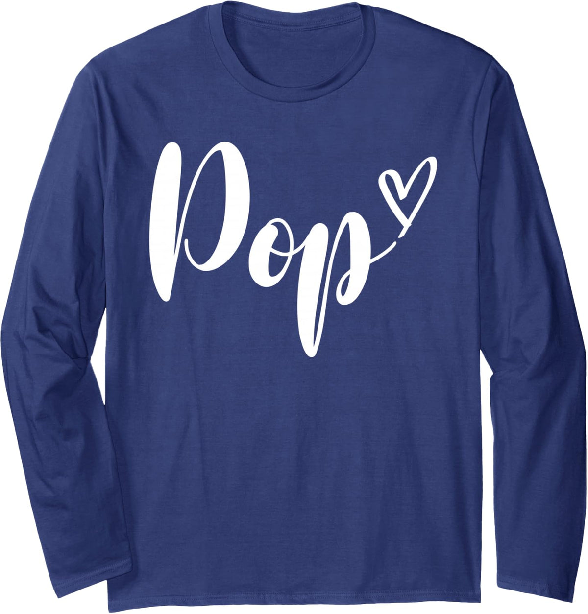 Grandfather Granddad Grandpa Pop Long Sleeve T-Shirt - Adult Unisex Navy Blue