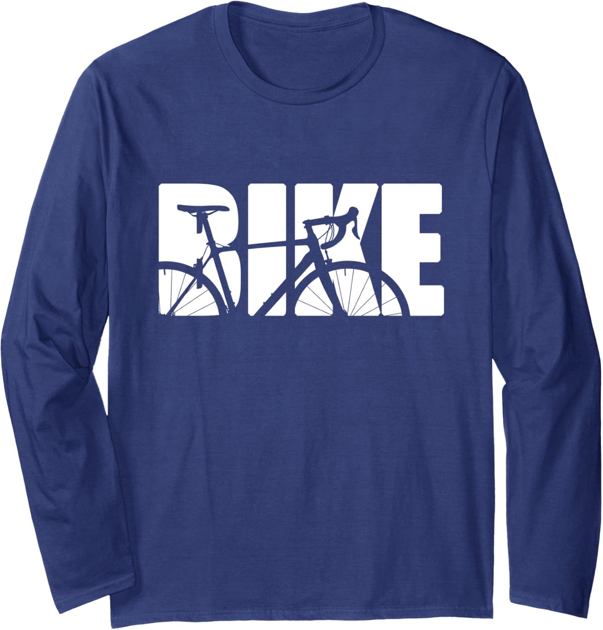 Road Bike Long Sleeve Cycling Shirt - Adult Unisex Navy Blue