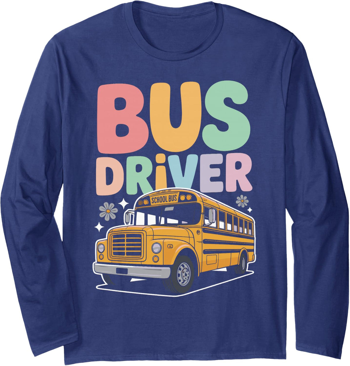 for Transportation Staff Long Sleeve T-Shirt - Adult Unisex Navy Blue