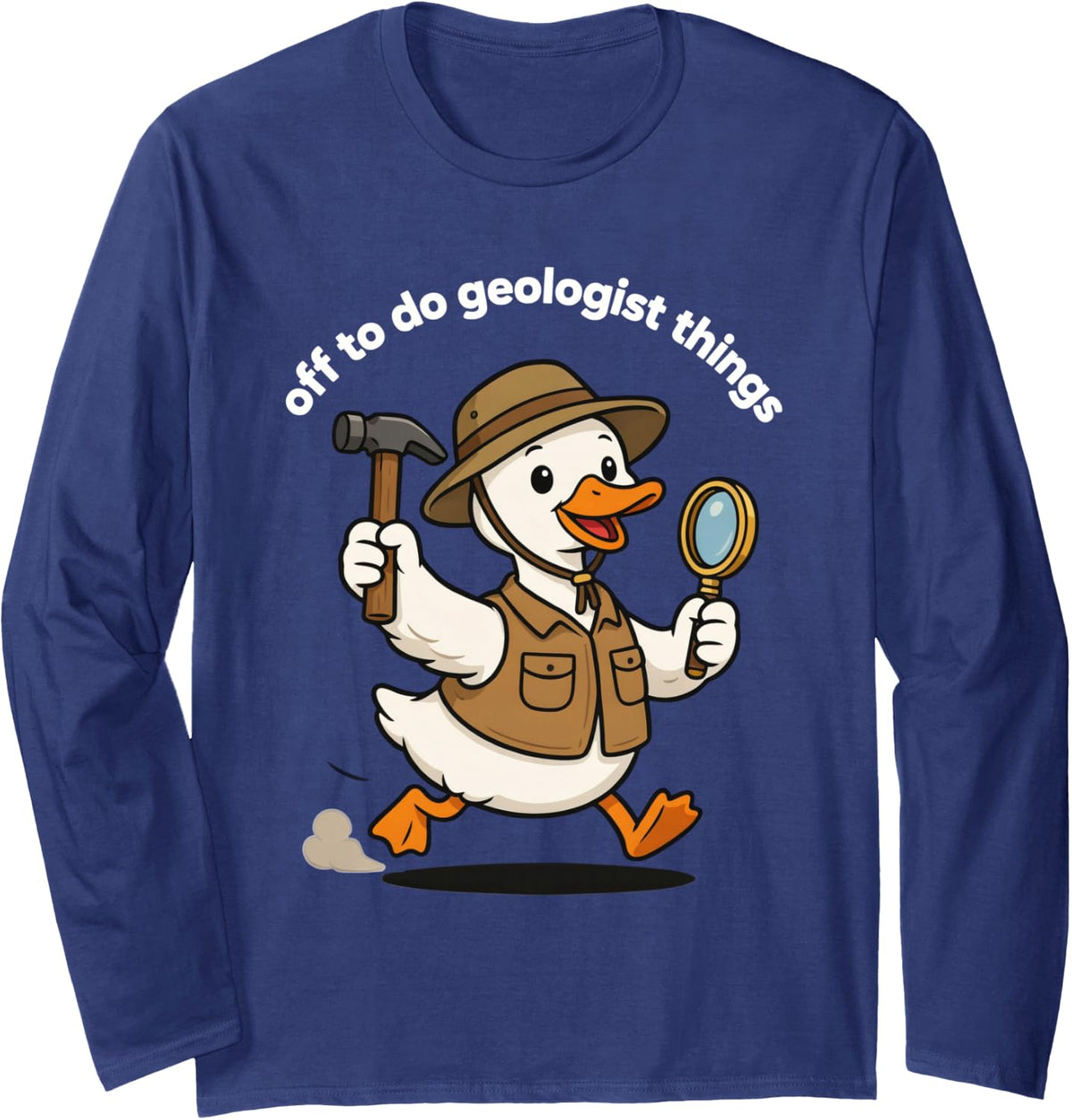 Geologist Geologists Geology Geoscientist Female Long Sleeve T-Shirt - Adult Unisex Navy Blue