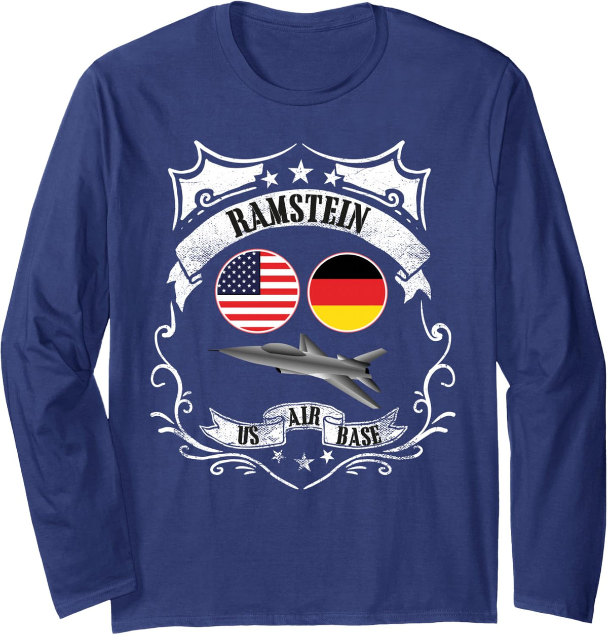 Ramstein Air Base Germany | military gift idea Long Sleeve T-Shirt - Adult Unisex Navy Blue