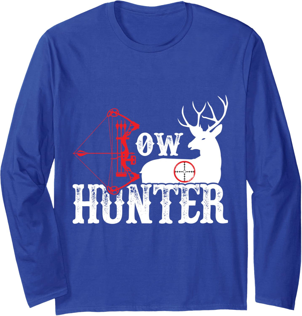 Bow Hunter Long Sleeve T-Shirt - Adult Unisex Royal Blue