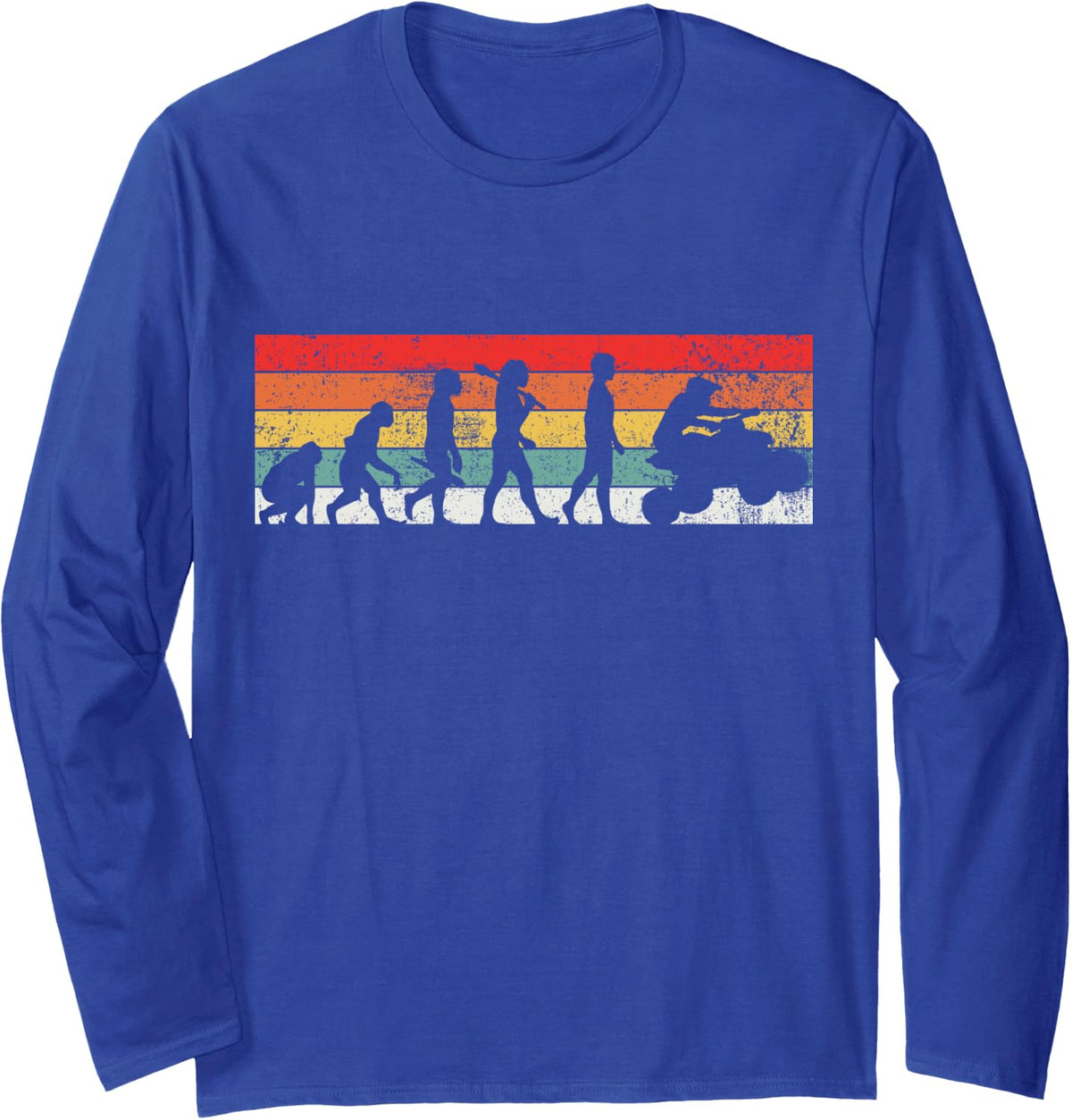 Quad ATV Bike Rider Long Sleeve T-Shirt - Adult Unisex Royal Blue