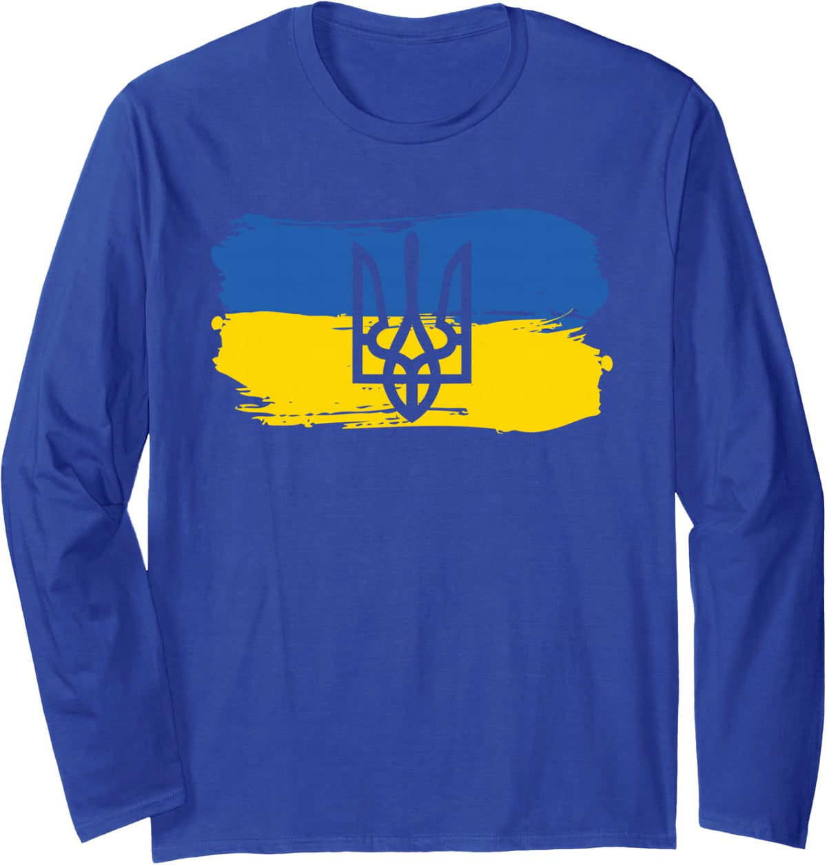 Ukraine Ukrainian Flag Ukrainians Gift Long Sleeve T-Shirt - Adult Unisex Royal Blue