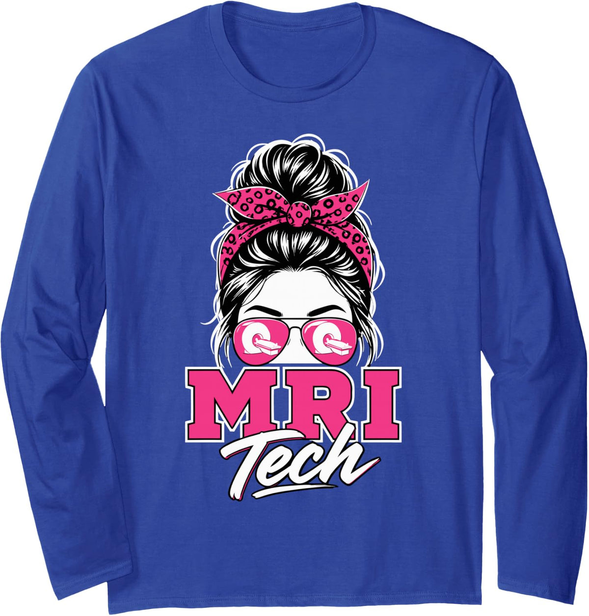 MRI Tech Long Sleeve T-Shirt - Adult Unisex Royal Blue