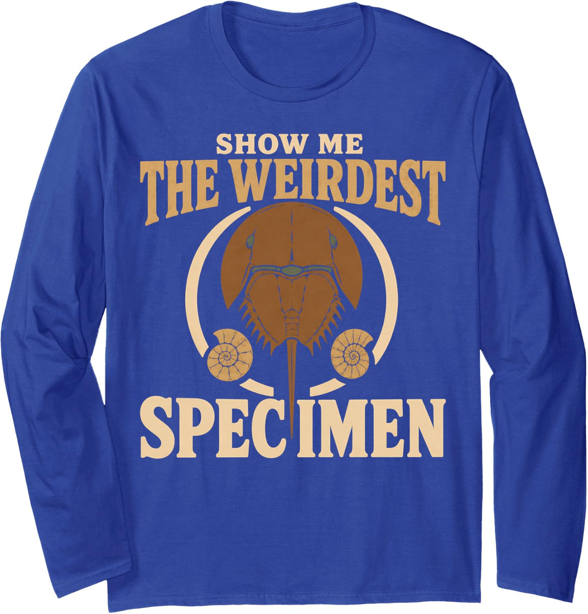 Natural History Society Naturalist Museum Science Gift Long Sleeve T-Shirt - Adult Unisex Royal Blue