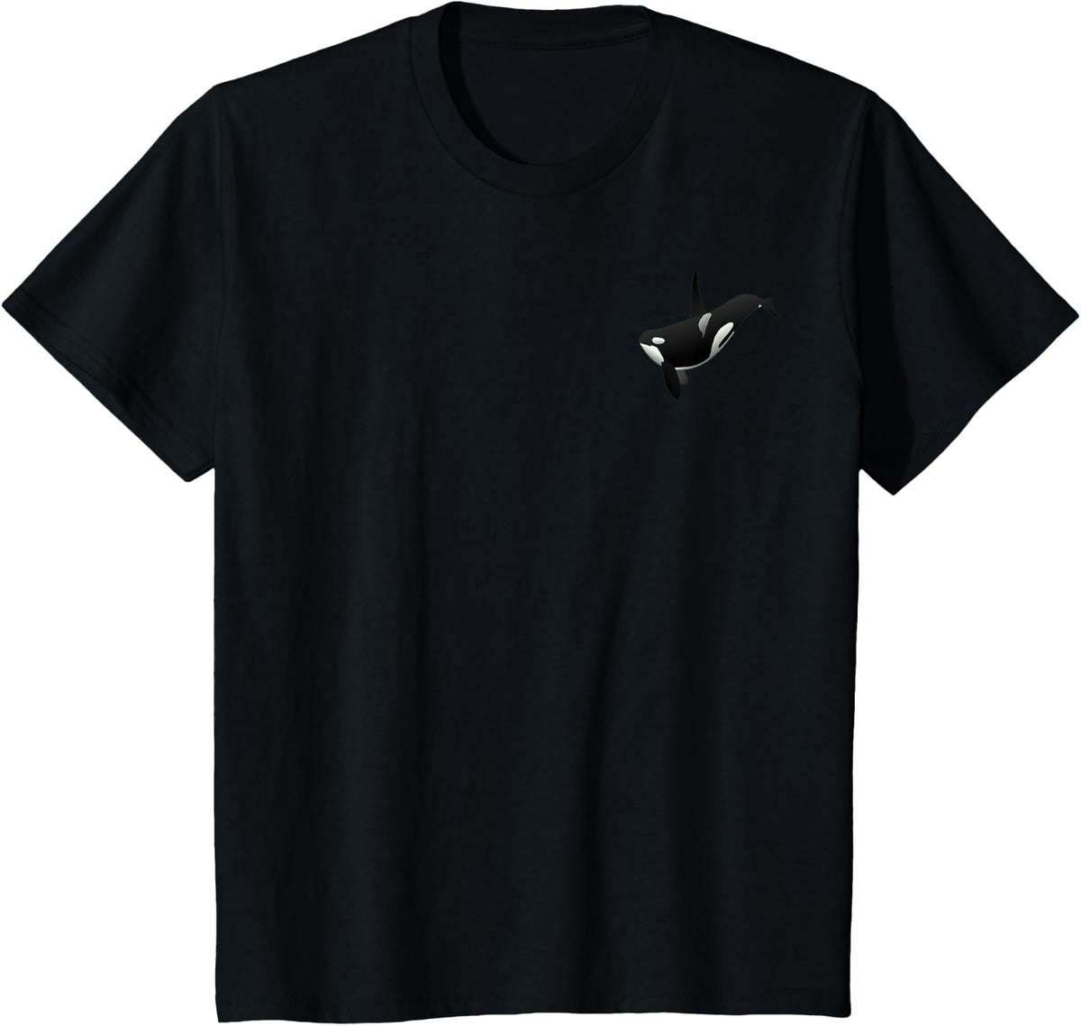 Orca Killer Whale - Pocket T-Shirt - Black