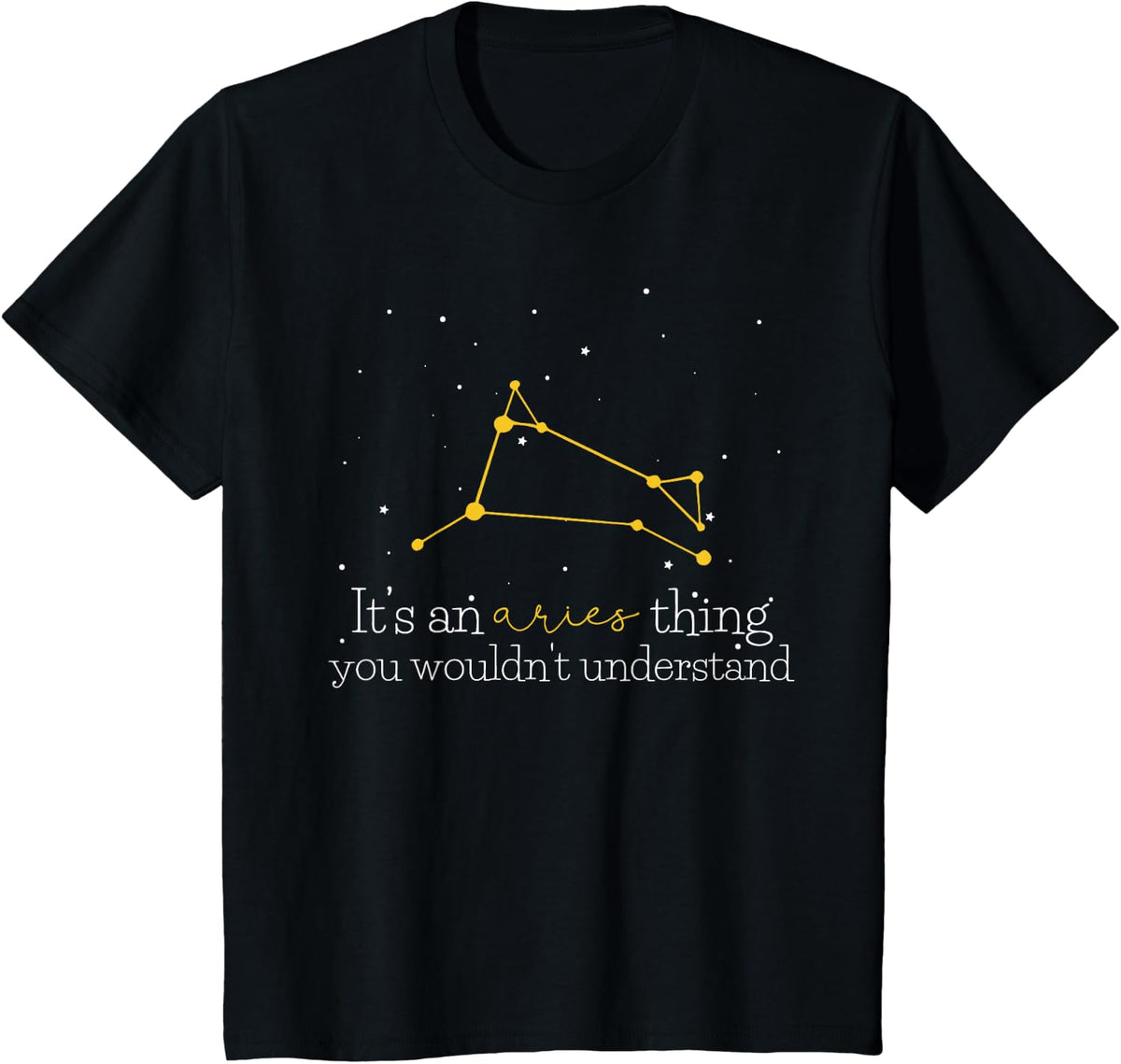 Funny Horoscope Aries Astrology Zodiac Sign T-Shirt - Black