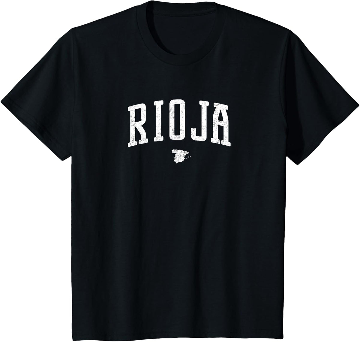 Rioja Spain Vintage City T-Shirt - Black