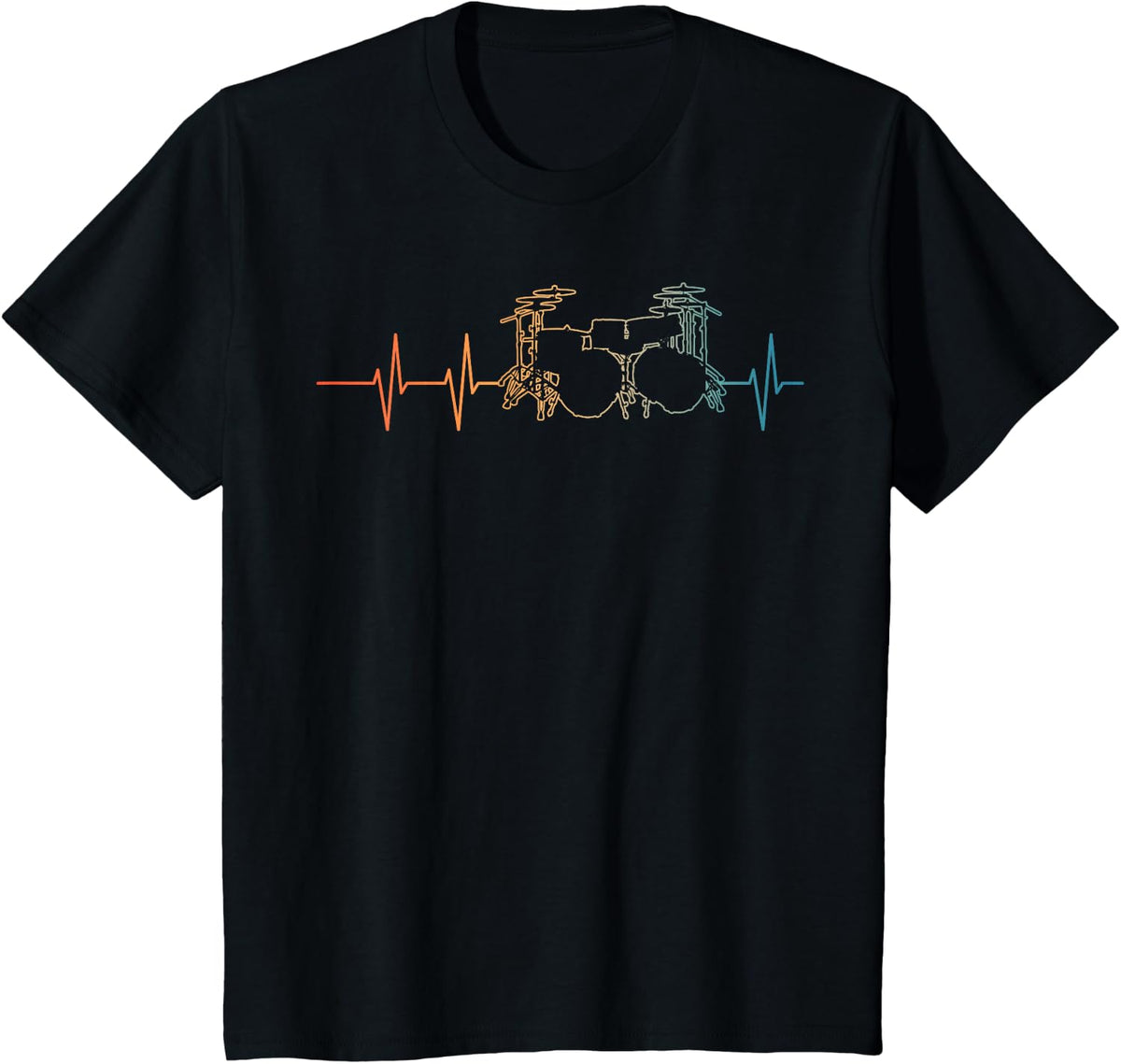 Funny Drummer Art For Men Women Kids Drumming Lover Drummer T-Shirt - Black