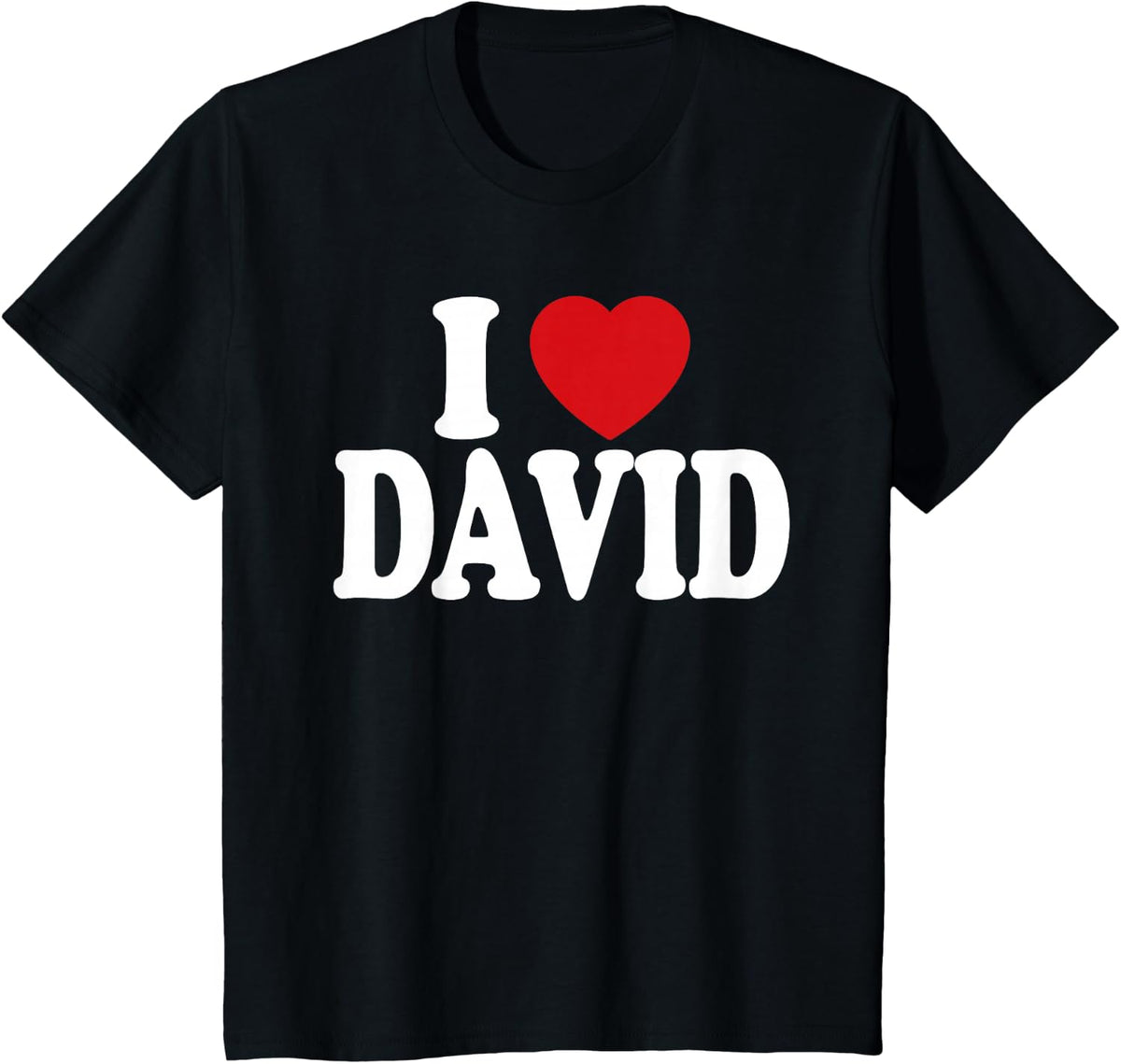I HEART LOVE DAVID T-Shirt - Black
