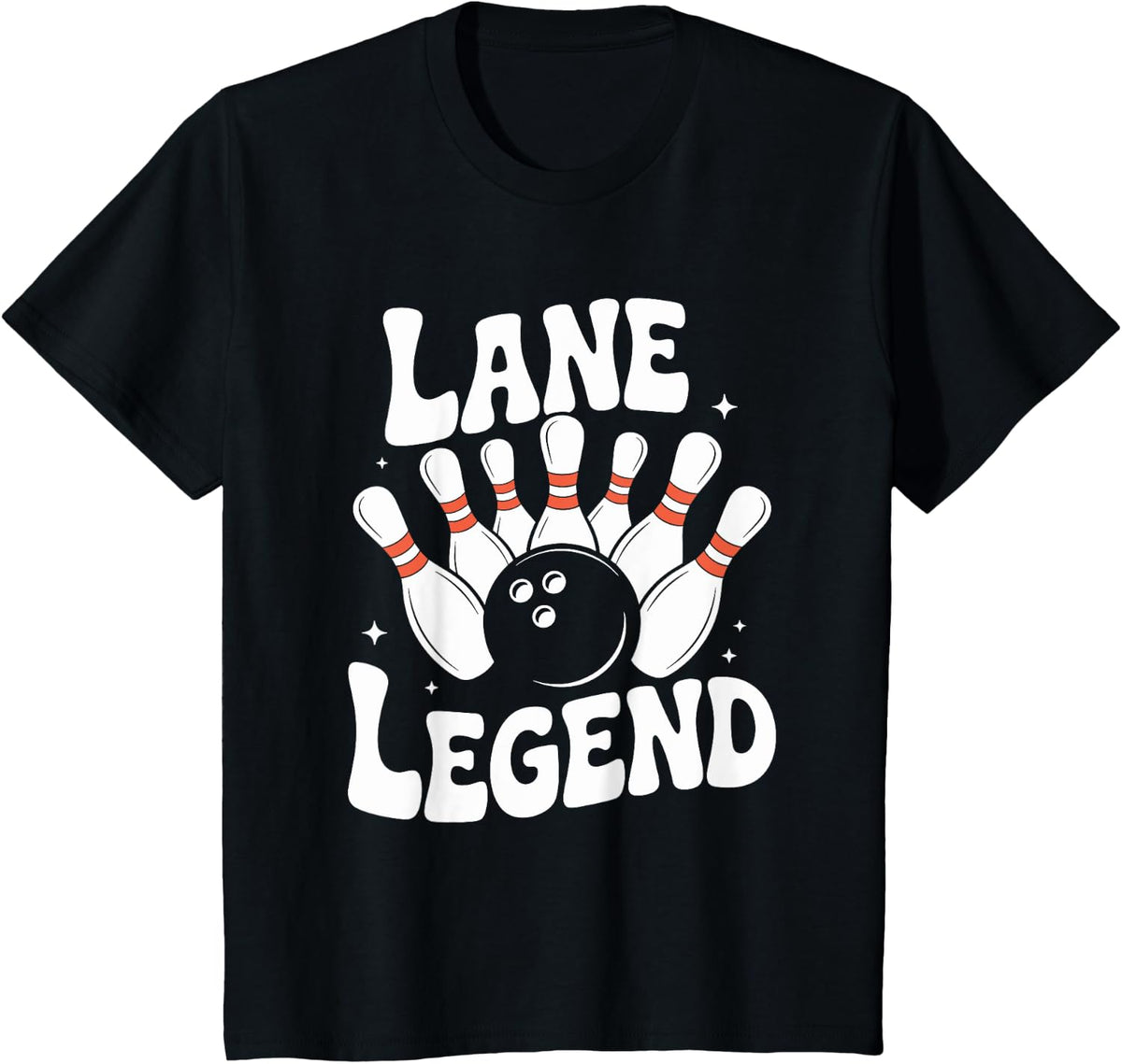 Lane Legend Bowling T-Shirt - Black