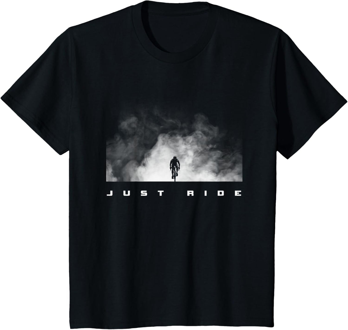 Road Biking Bicycle Cycling T-Shirt Tee For Cyclists And Bike Riders - Black