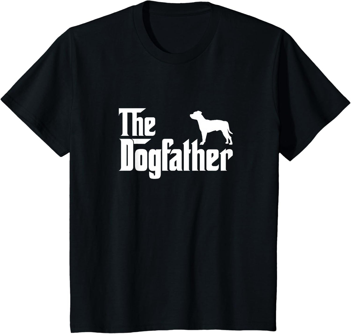 Staffordshire Bull Terrier Lover Gift DogFather T-Shirt - Black
