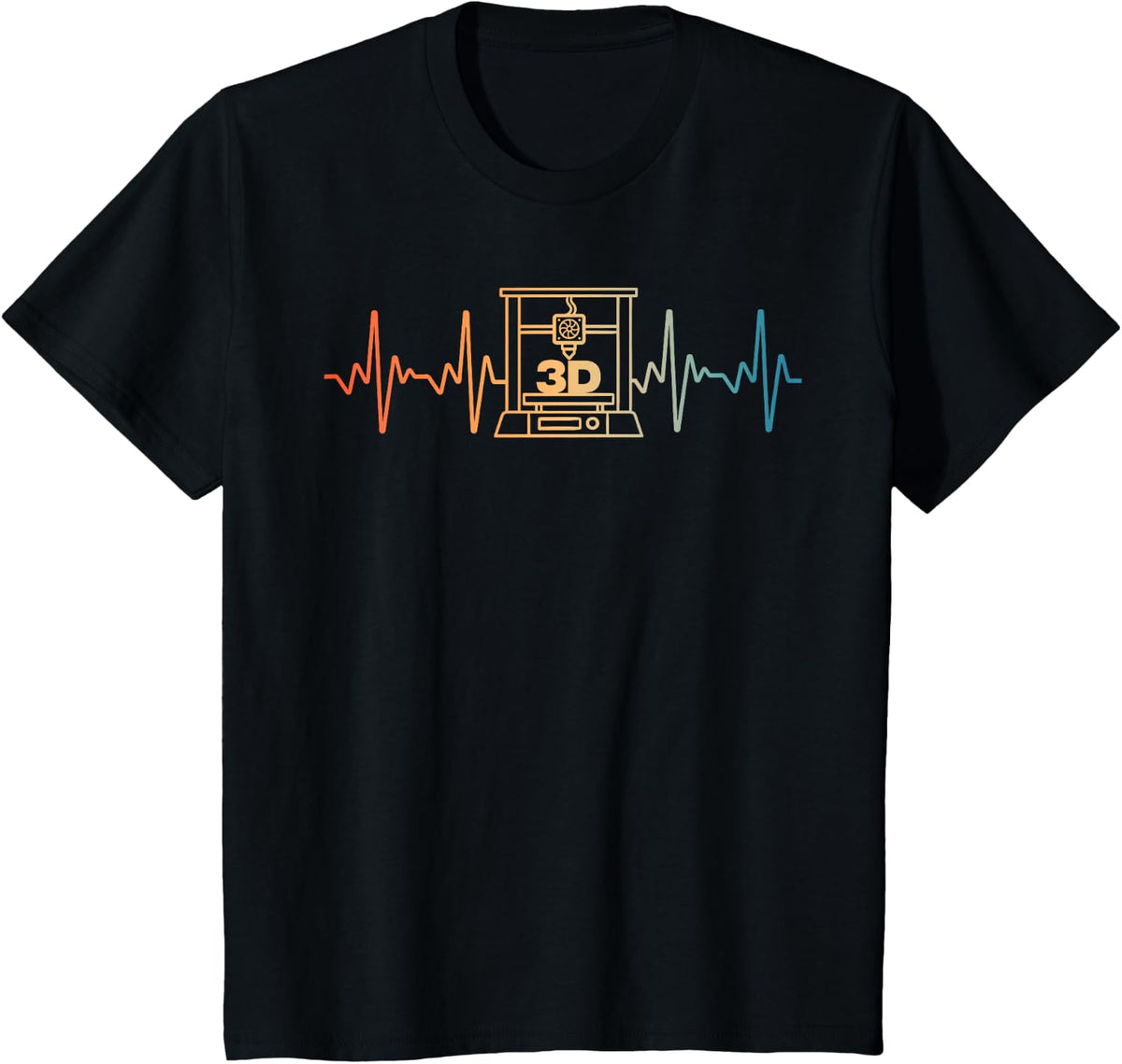3D Printing Art for Men Women 3D Printer Lover 3D Prining T-Shirt - Black