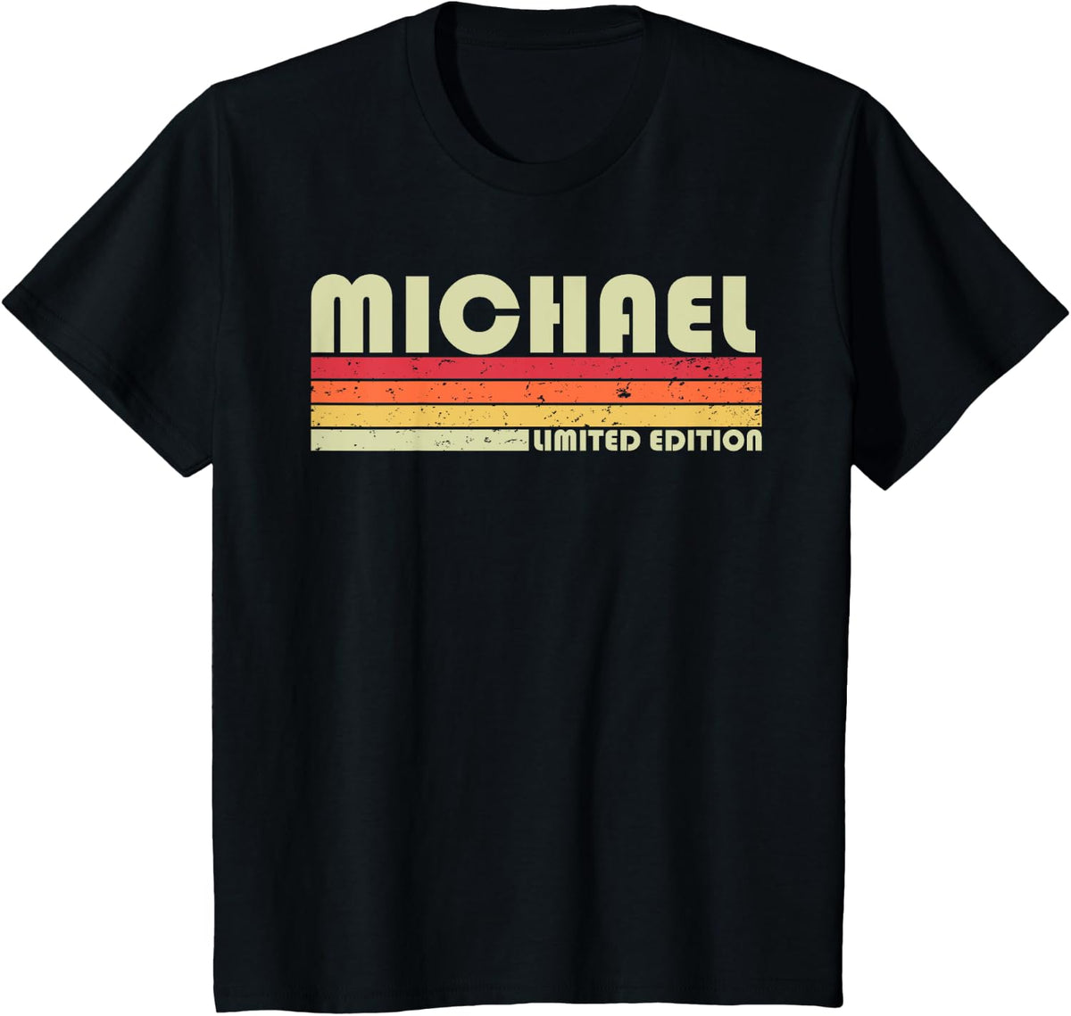 MICHAEL Gift Name Personalized Funny Retro Vintage Birthday T-Shirt - Black