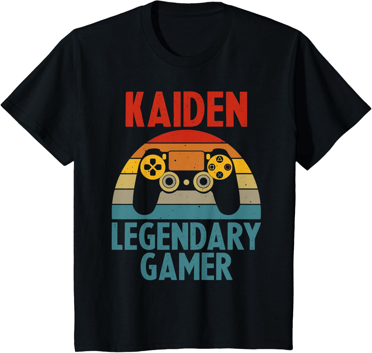 KAIDEN Gift Name Personalized Funny Gaming Geek Birthday T-Shirt - Black