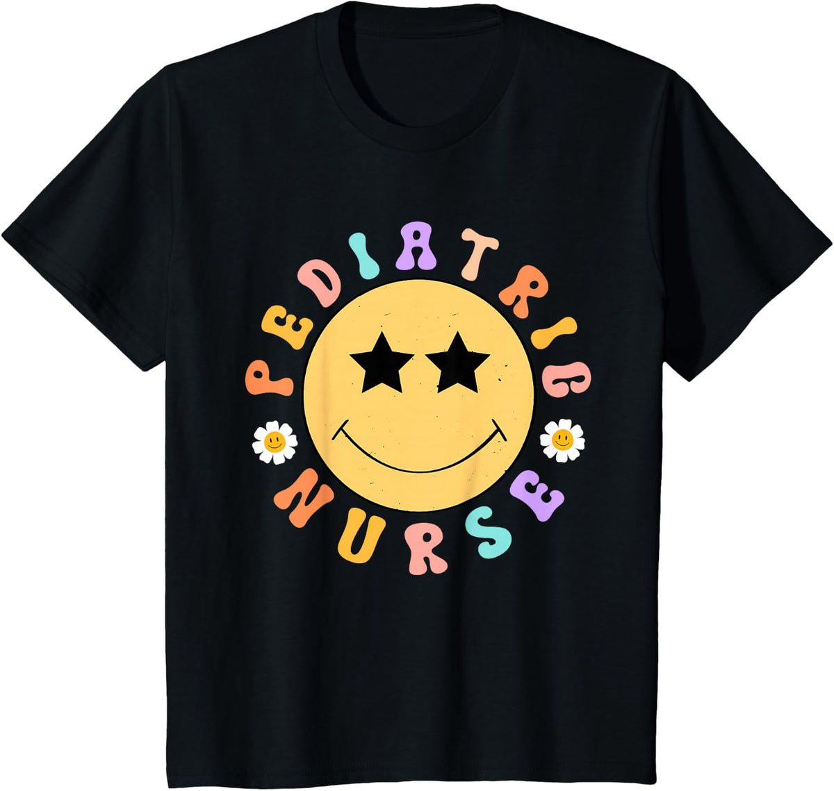 Pediatric Nurse PEDS Nursing Appreciation Pediatric Smile T-Shirt - Black