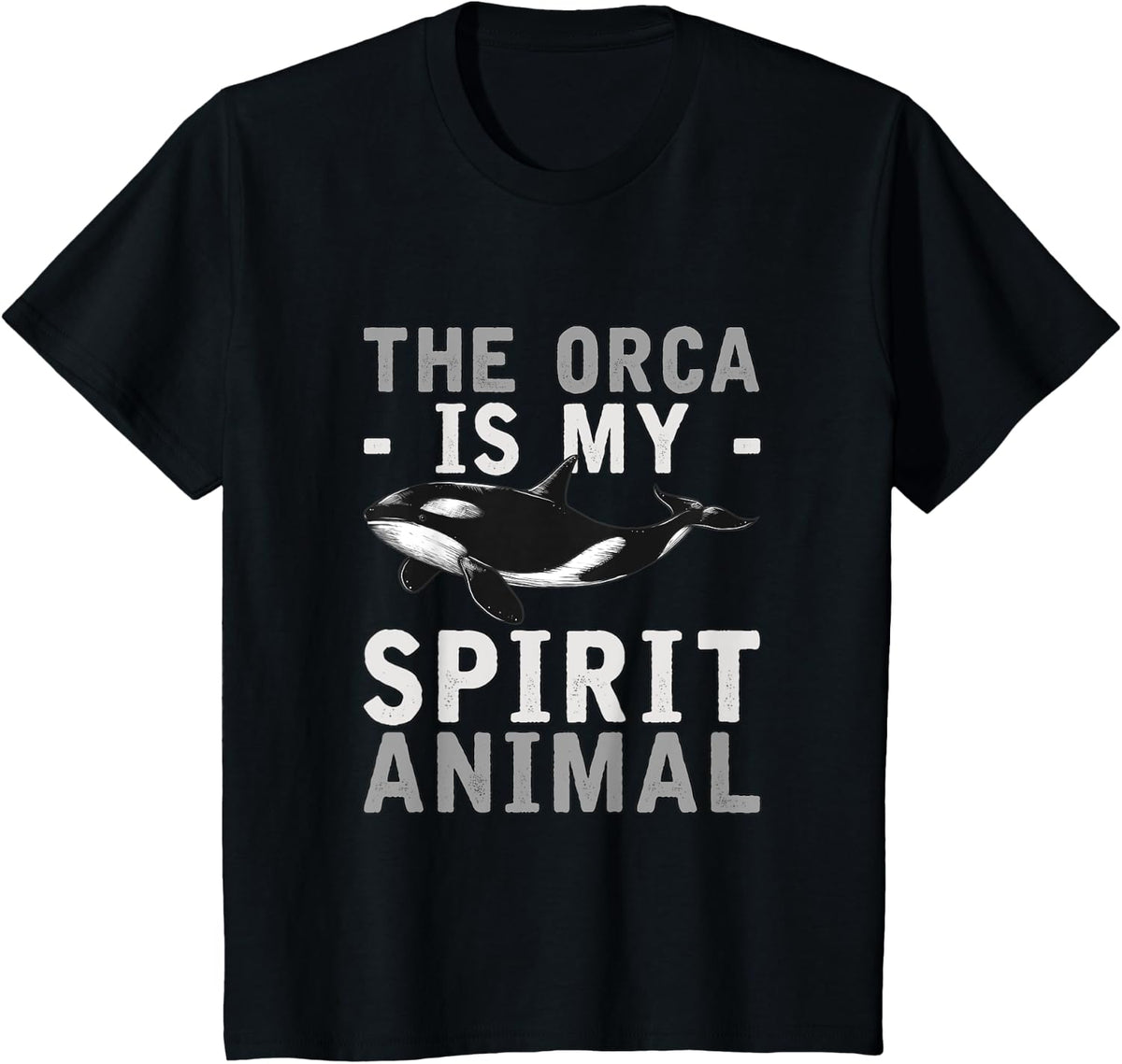 Spirit Animal Ocra Gift Killer Whale T-Shirt - Black