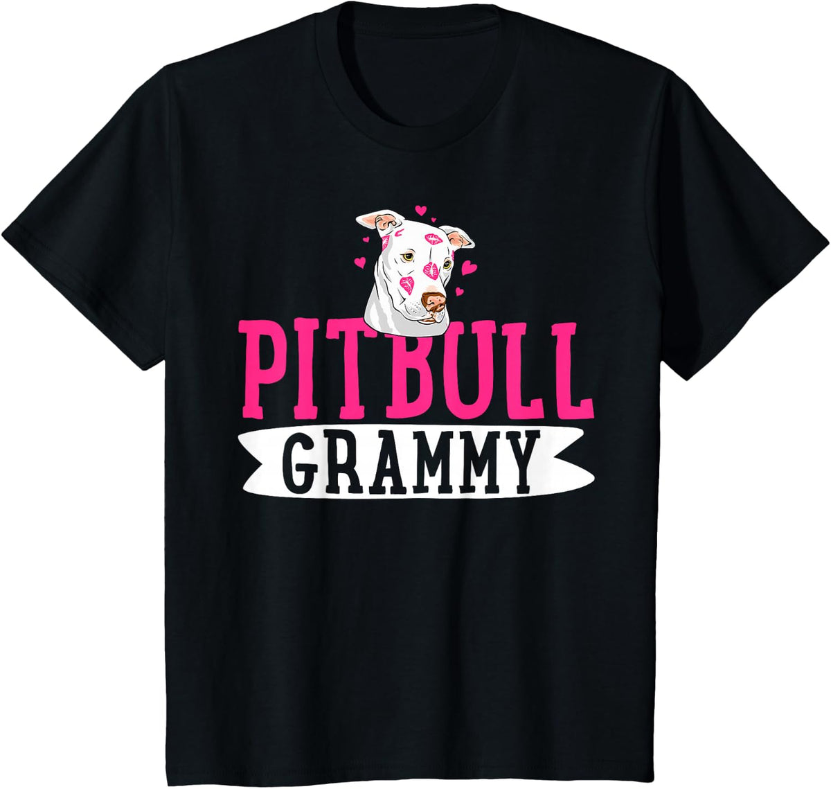 Pitbull Grammy Pit Bull Terrier Dog Pibble Mother's Day T-Shirt - Black