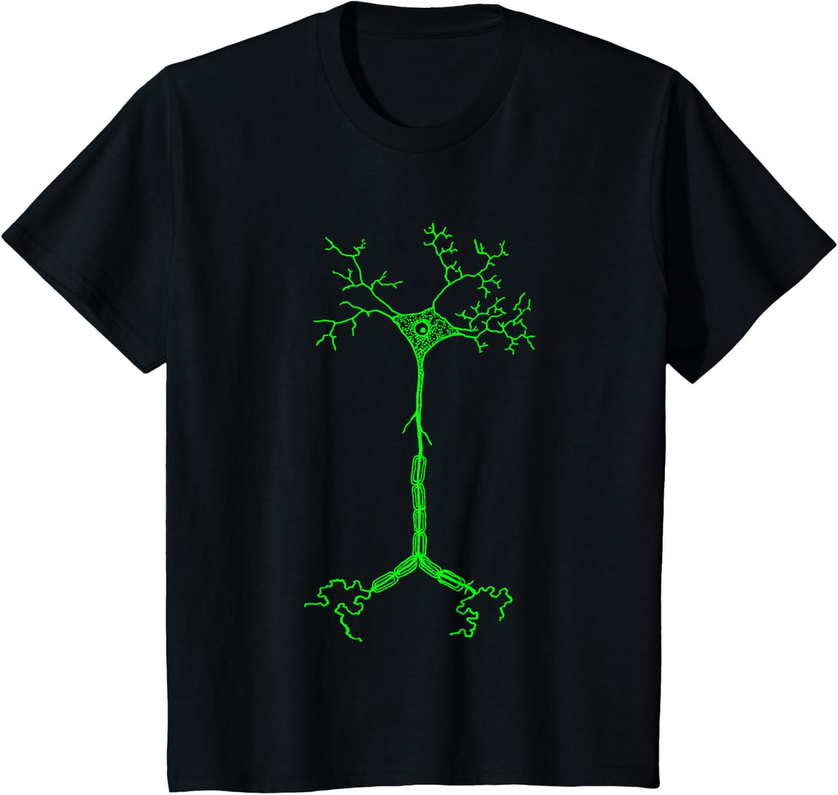 Science Teacher Gift Neuron T-Shirt - Black