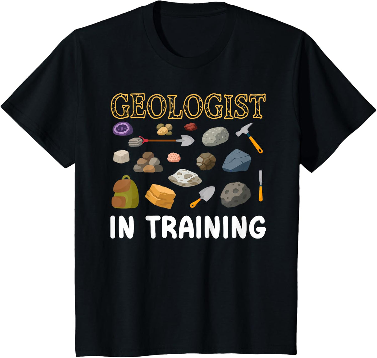 Future Geologist in Training Kids Geologist Boy T-Shirt - Black
