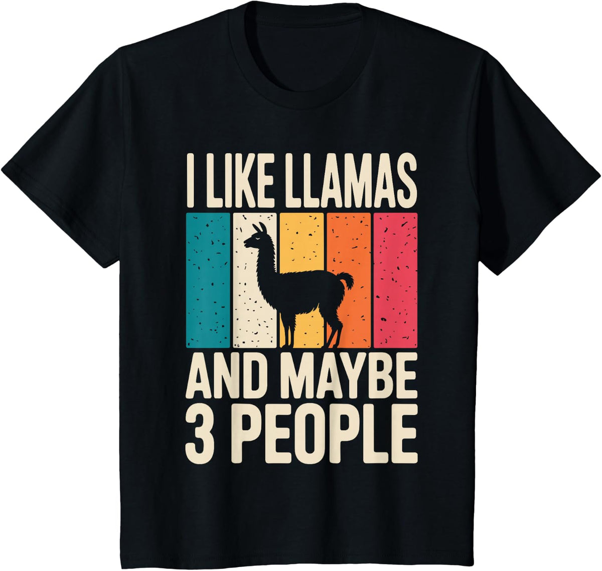 Funny Llama Design for Men Women Kids Llama Lover Gag Llama T-Shirt - Black