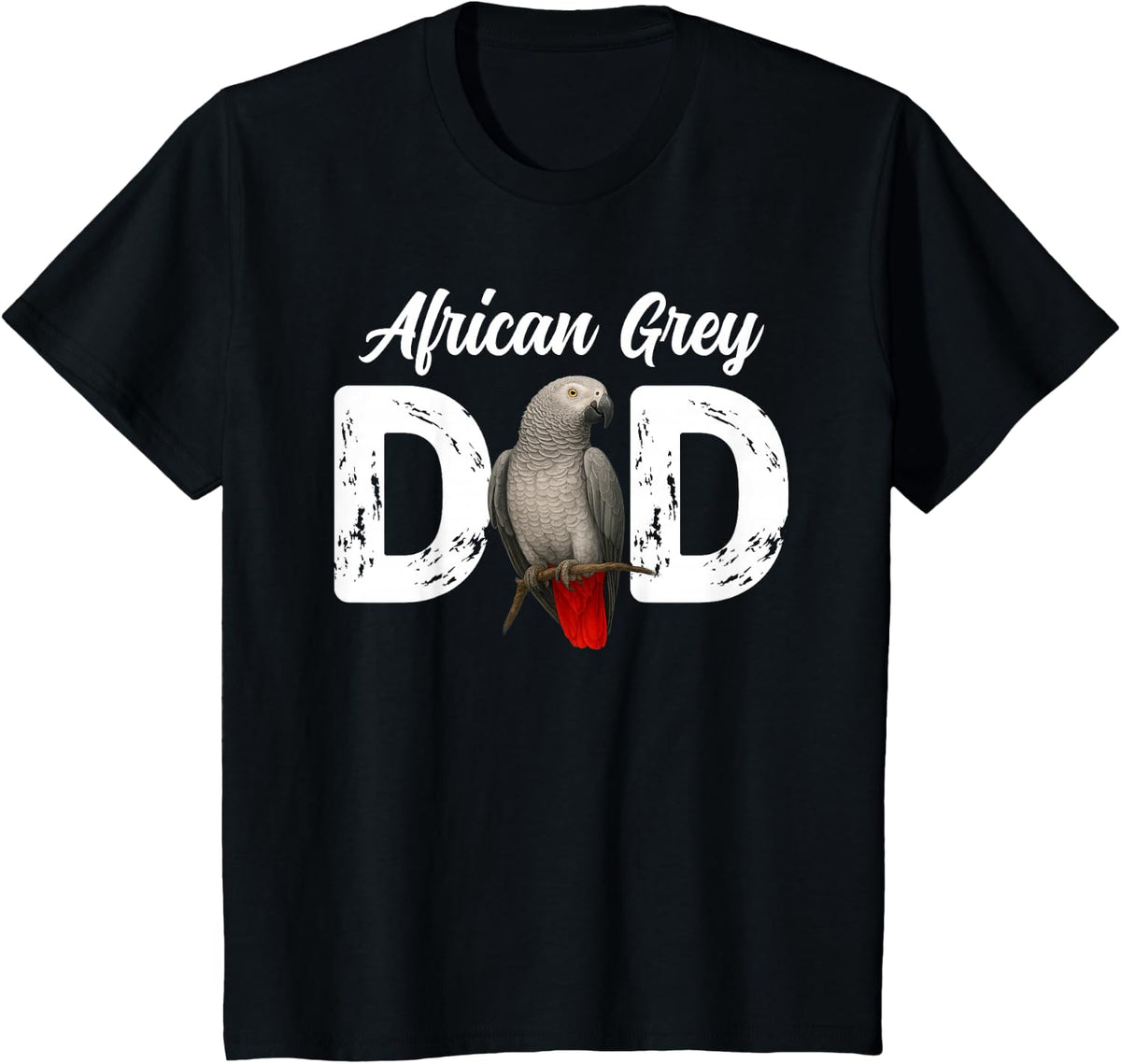 African Grey Dad African Grey Parrot Owner T-Shirt - Black