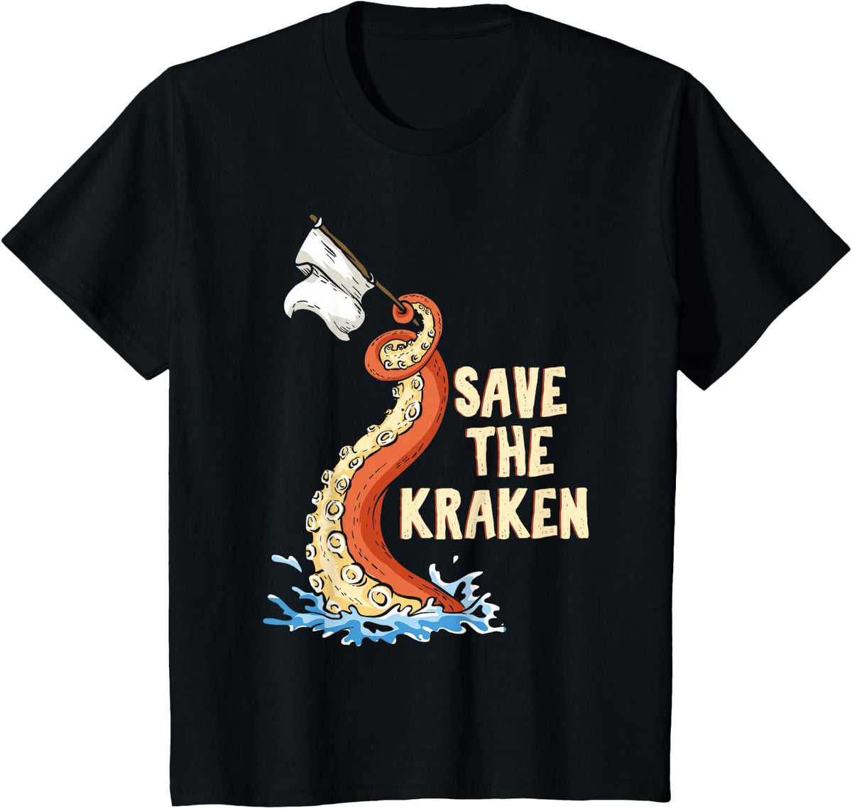 Save The Kraken - Save The Ocean - Sea Kraken Octopus Lover T-Shirt - Black