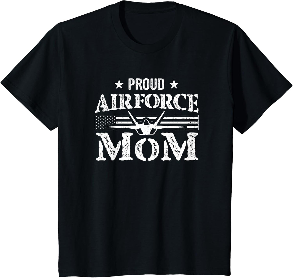 Proud Air Force Mom - Airforce Gifts - July 4th Mothers Day T-Shirt - Black