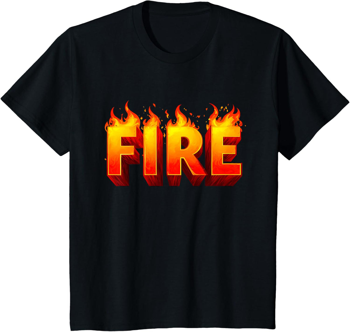 Fire Couple Ice Matching Party Halloween Costume T-Shirt - Black