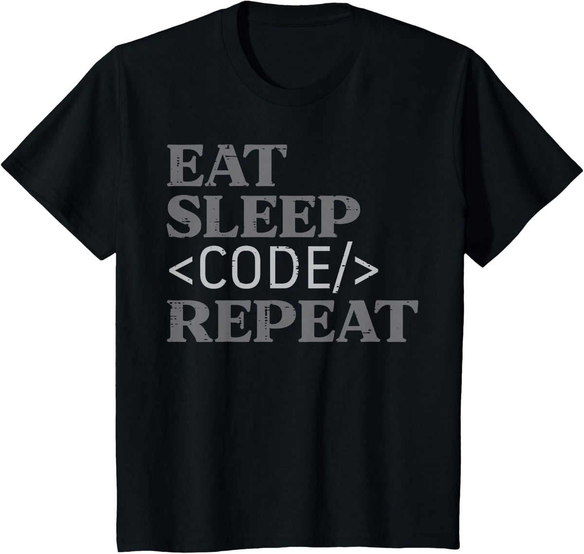 Coder Eat Sleep Code Repeat Programmer Developer Men Women T-Shirt - Black