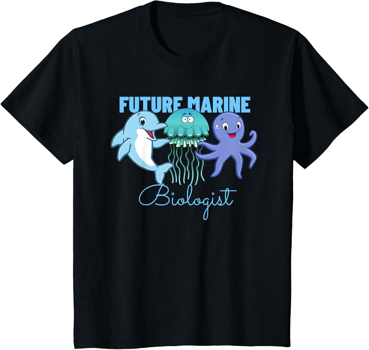Future Marine Biologist Student - Funny Biology Gift T-Shirt - Black