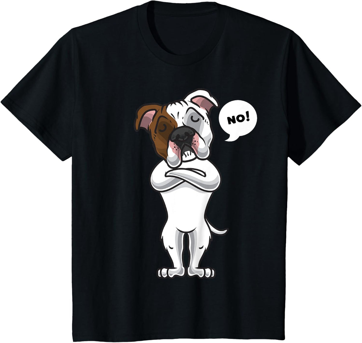 Stubborn American Bulldog Dog funny T-Shirt - Black