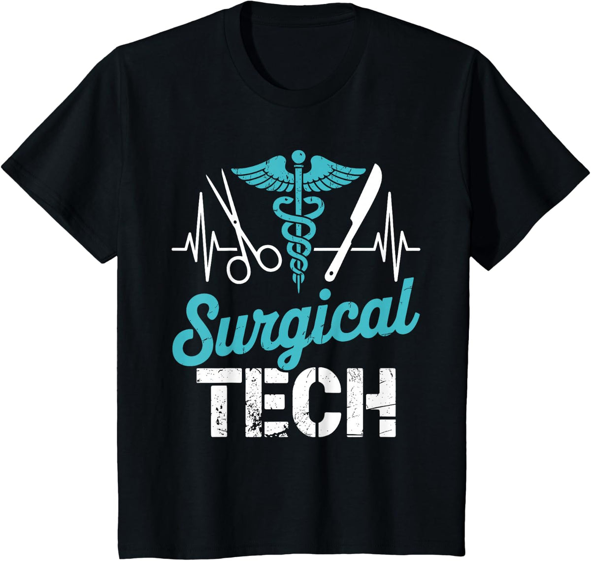 Cute Surgical Tech Art for Men Women Surgical Technologist T-Shirt - Black