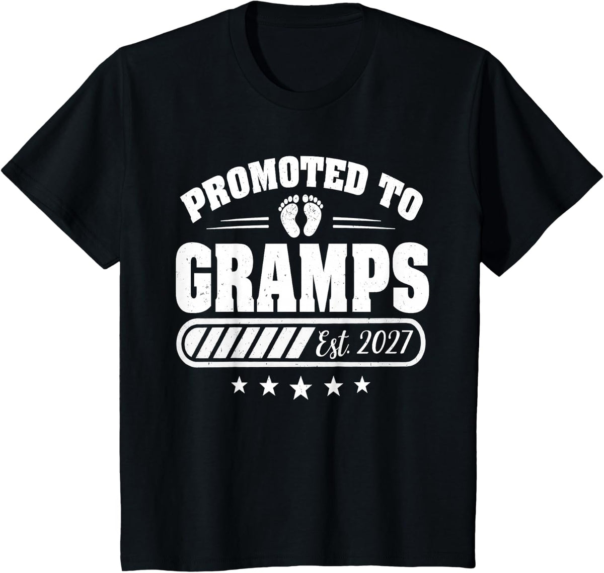Promoted to Gramps Est 2027 First Time Gramps T-Shirt - Black