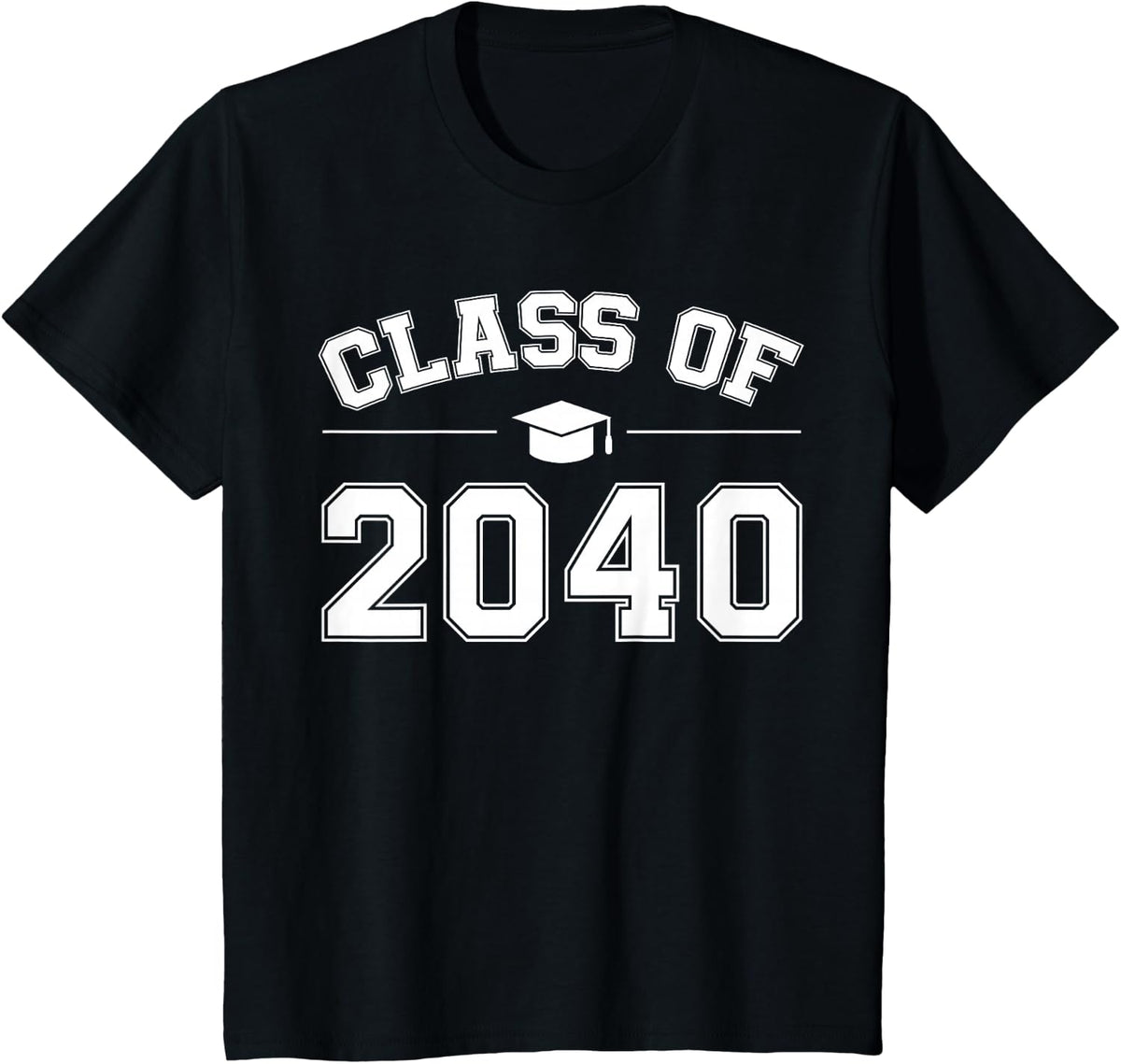 Class of 2040 Grow with Me First Day of School Graduation T-Shirt - Black
