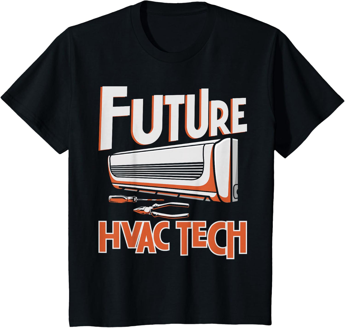 HVAC Technician Tech Vintage Future Hvac Tech T-Shirt - Black