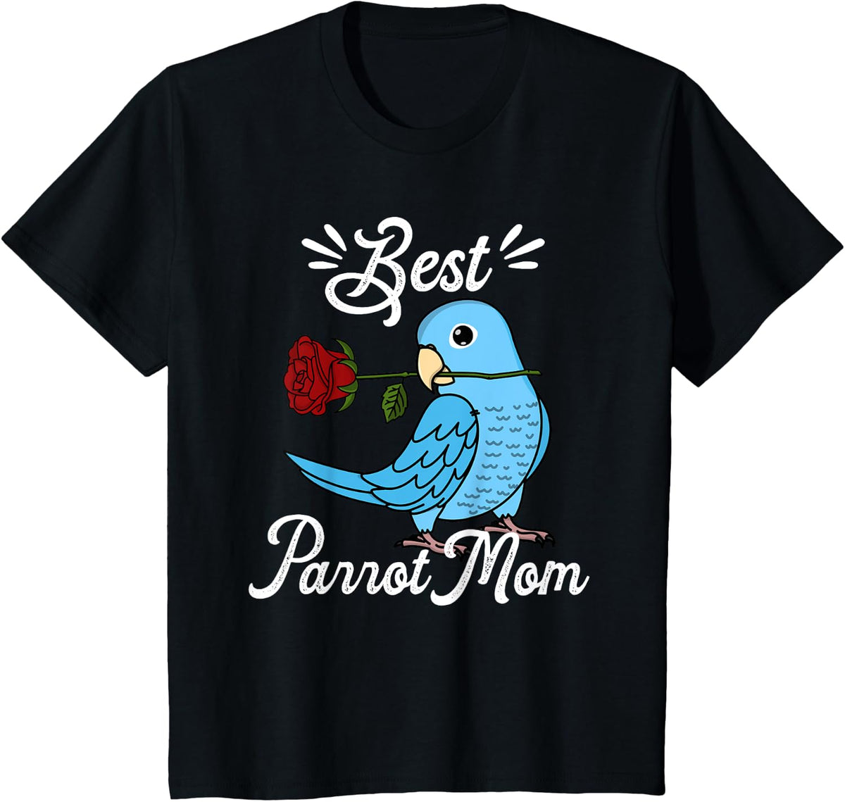 Best Parrot Mom I Blue Parrotlet T-Shirt - Black